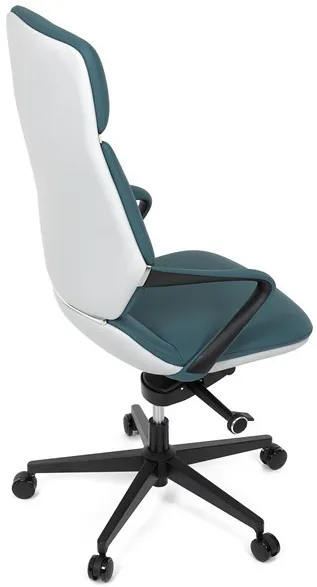 AUTRONIC Kancelárske kreslo KA-T8426 GRN, modrá ekokoža