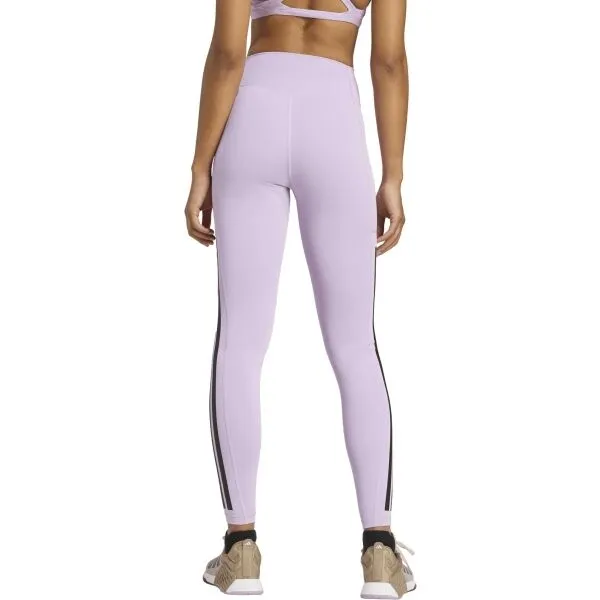 adidas OPTIME 3-STRIPES FULL-LENGTH 1/1 Dámske legíny, fialová, veľkosť