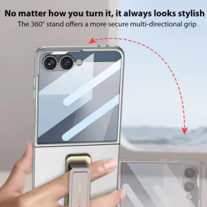 GKK XTCASE Ochranný kryt s držiakom Samsung Galaxy Z Flip7 5G TITANIUM GREY