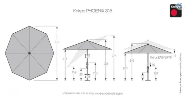 Knirps PHOENIX šedá