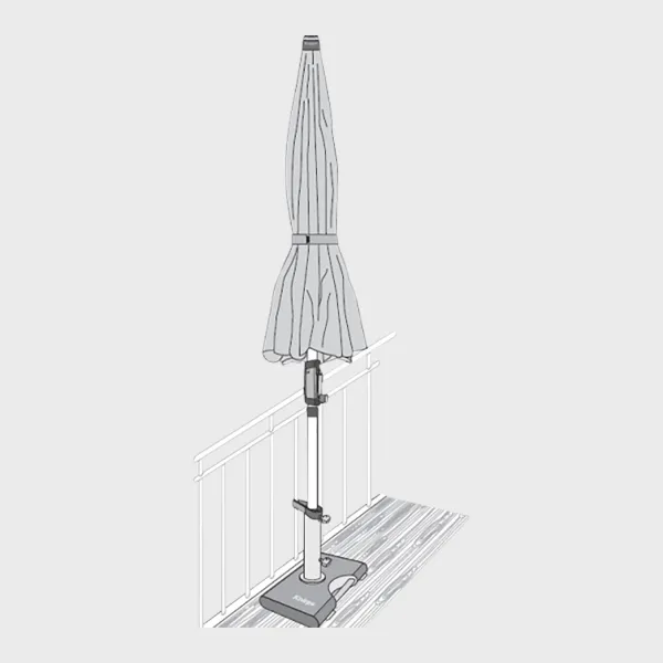 KNIRPS 25 kg - žulový stojan pre balkónové slnečníky
