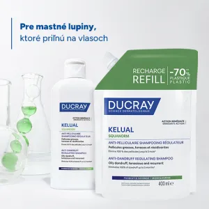 DUCRAY Kelual Squanorm regulačný šampón proti mastným lupinám náplň 400 ml