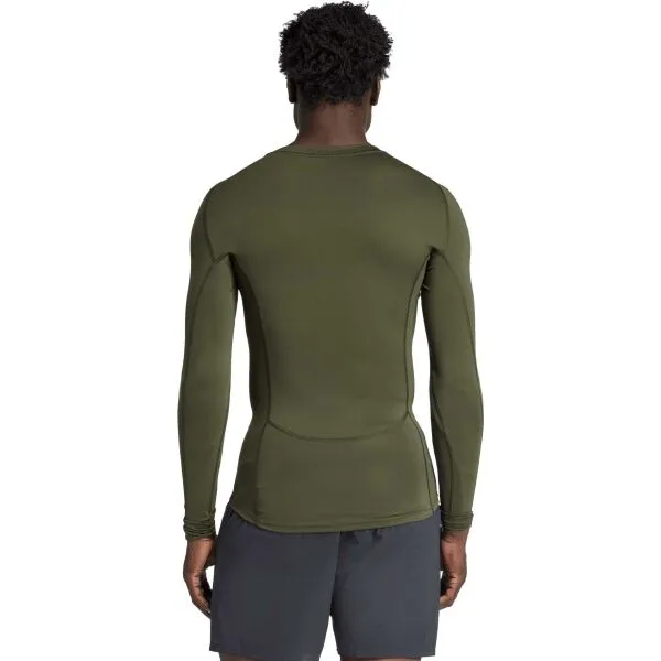adidas TECHFIT LS TEE Pánske športové tričko, tmavo sivá, veľkosť