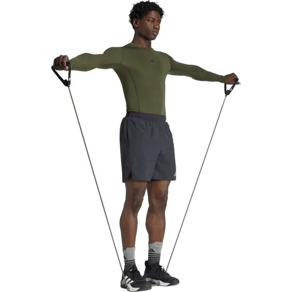 adidas TECHFIT LS TEE Pánske športové tričko, tmavo sivá, veľkosť