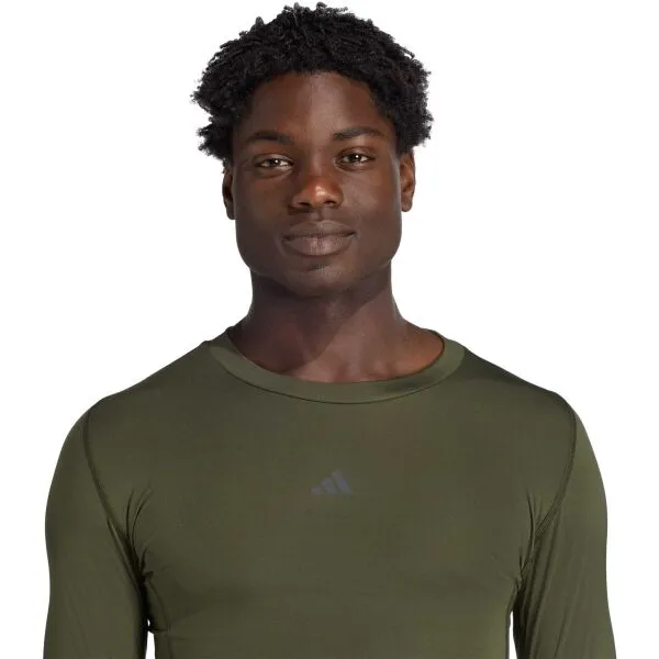adidas TECHFIT LS TEE Pánske športové tričko, tmavo sivá, veľkosť