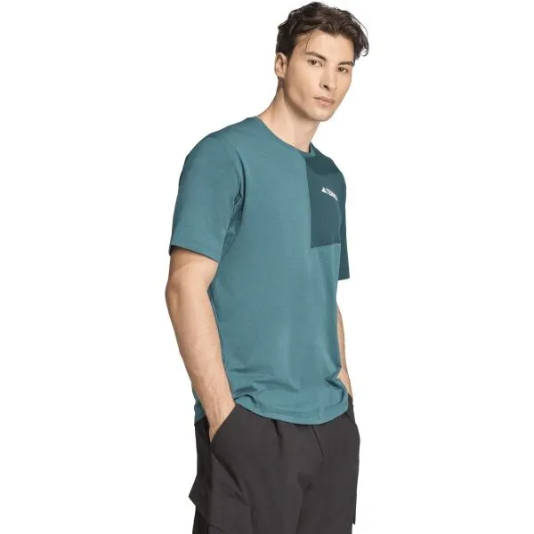 adidas TERREX MULTI TEE Pánske športové tričko, zelená, veľkosť