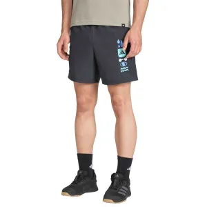 adidas GFX SHORT Pánske tréningové šortky, tmavo sivá, veľkosť
