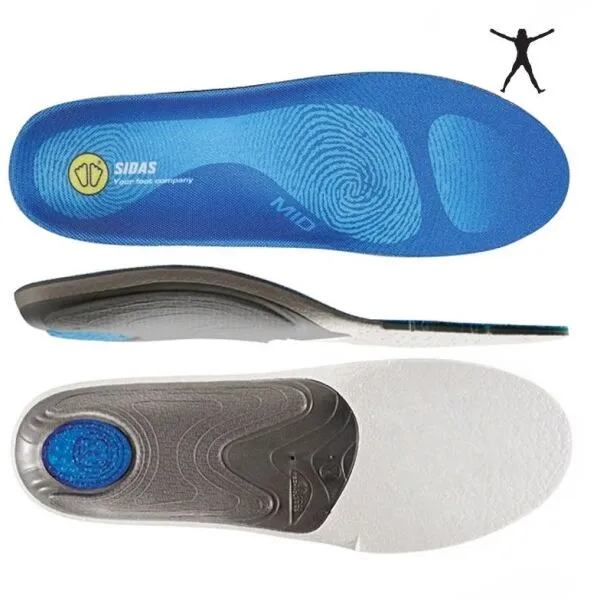 Sidas 3FEET COMFORT MID Vložky do topánok, modrá, veľkosť 37-38