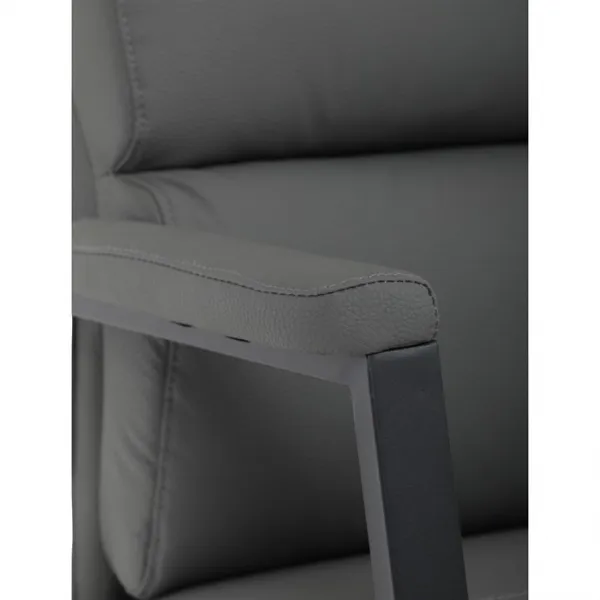 AUTRONIC Kancelárske kreslo KA-D8104 GREY, sivá ekokoža