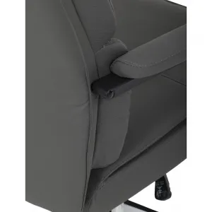 AUTRONIC Kancelárske kreslo KA-D8104 GREY, sivá ekokoža