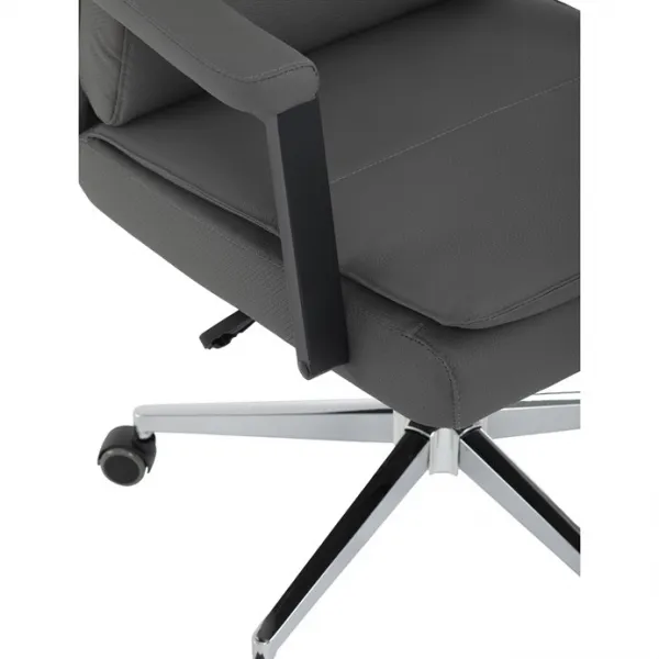 AUTRONIC Kancelárske kreslo KA-D8104 GREY, sivá ekokoža