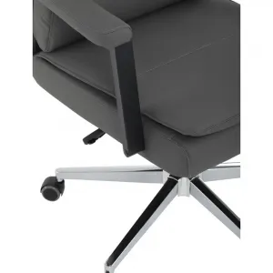 AUTRONIC Kancelárske kreslo KA-D8104 GREY, sivá ekokoža