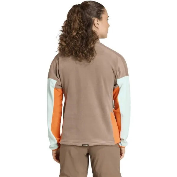 adidas TERREX MULTI CLIMAWARM flís ANORAK Dámska flísová mikina, svetlomodrá, veľkosť
