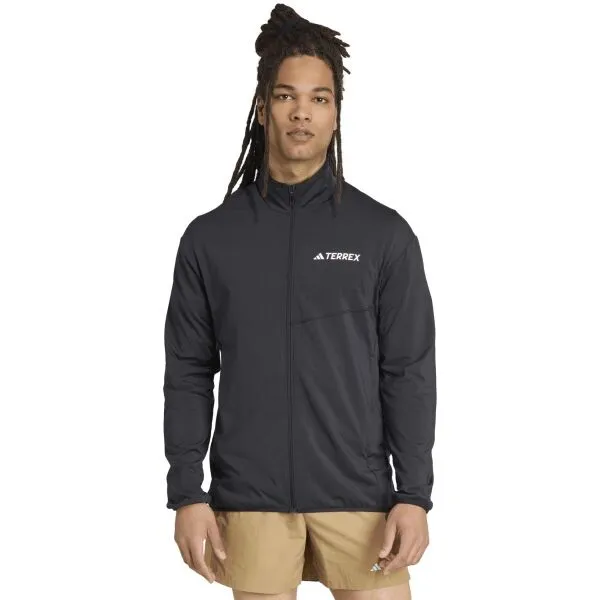 adidas MULTI TERREX CLIMAWARM FZ FL Pánska outdoorová bunda, čierna, veľkosť