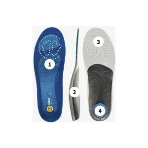 Sidas 3FEET COMFORT LOW Vložky do topánok, modrá, veľkosť 39-41