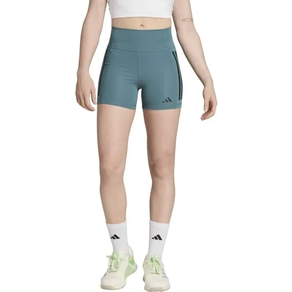adidas OPTIME 3-STRIPES 1/4 Dámske krátke legíny, svetlomodrá, veľkosť