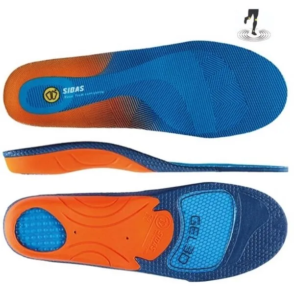 Sidas CUSHIONING GEL 3D Gélové vložky do topánok, modrá, veľkosť 37-38