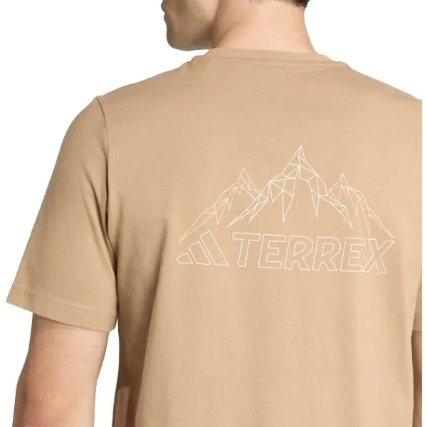 adidas TERREX MOUNTAIN TEE Pánske outdoorové tričko, hnedá, veľkosť