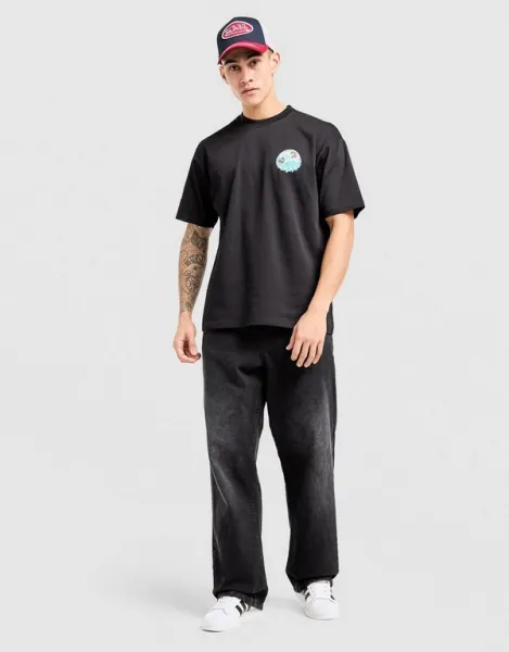 Unlike Humans Tričko Capped Tee Blk-Blk