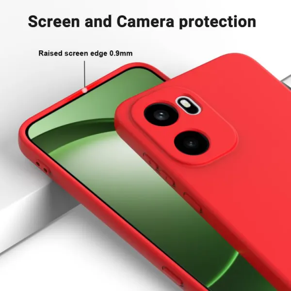 RUBBER Ochranný obal pre OnePlus 15R červený