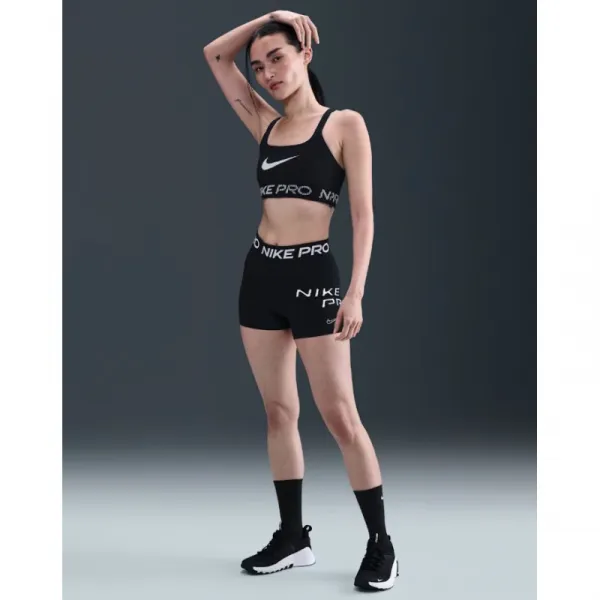 Dámska tréningová športová podprsenka NIKE PRO W NP LS BRA TT GRX BLACK WHITE WHITE
