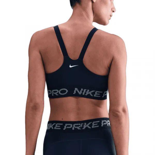 Dámska tréningová športová podprsenka NIKE PRO W NP LS BRA TT GRX MIDNIGHT NAVY FOOTBALLGREY WHITE