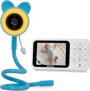EVOLVEO Baby Monitor N35, dětská chůvička s kamerou,VOX,teploměr,noční vidění,RGB světlo, Modrá