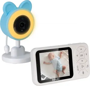 EVOLVEO Baby Monitor N35, dětská chůvička s kamerou,VOX,teploměr,noční vidění,RGB světlo, Modrá