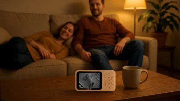 EVOLVEO Baby Monitor N35, dětská chůvička s kamerou,VOX,teploměr,noční vidění,RGB světlo, Modrá