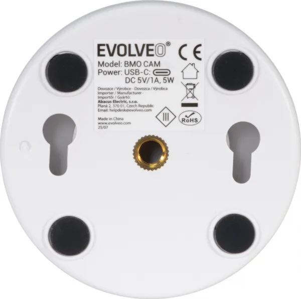 EVOLVEO Baby Monitor N35, dětská chůvička s kamerou,VOX,teploměr,noční vidění,RGB světlo,Růžová