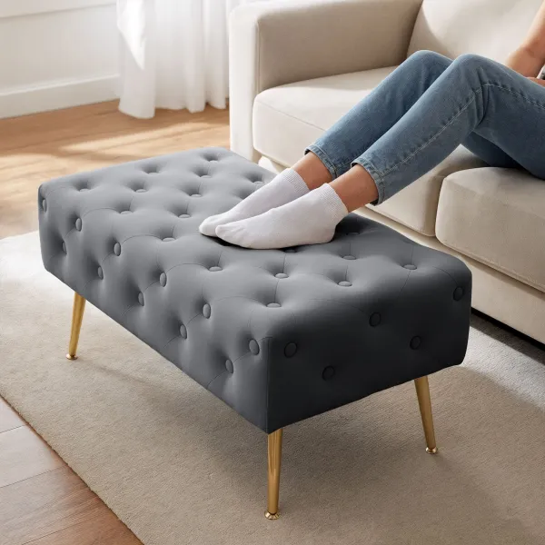 Ak furniture Taburet Madrid grafitový