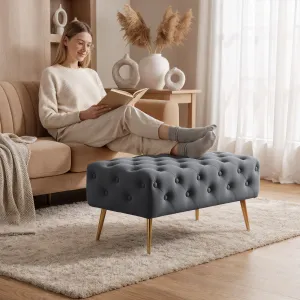 Ak furniture Taburet Madrid grafitový