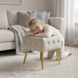 Ak furniture Taburet Quadra béžový