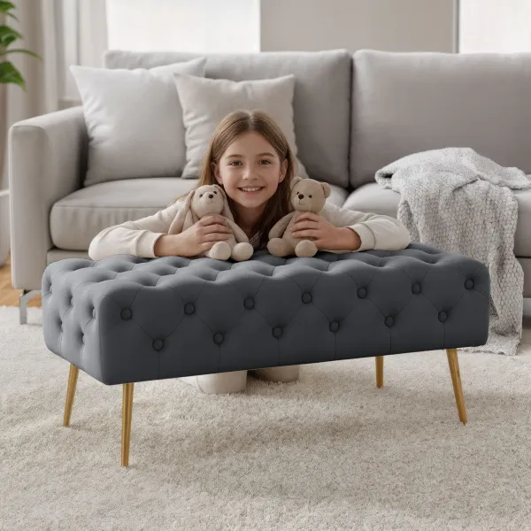 Ak furniture Taburet Monaco grafitový