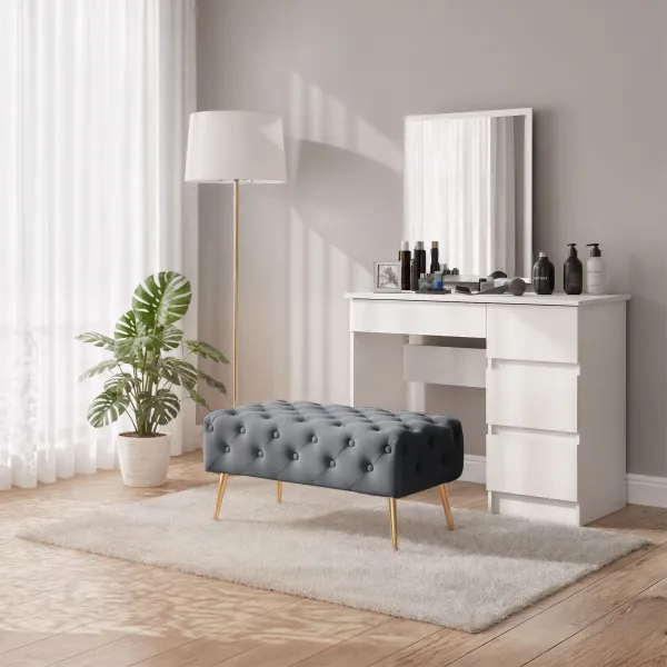 Ak furniture Taburet Madrid grafitový
