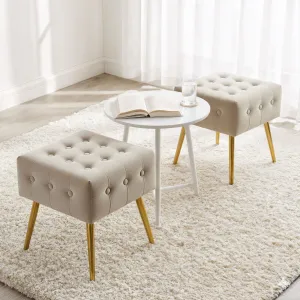 Ak furniture Taburet Quadra béžový