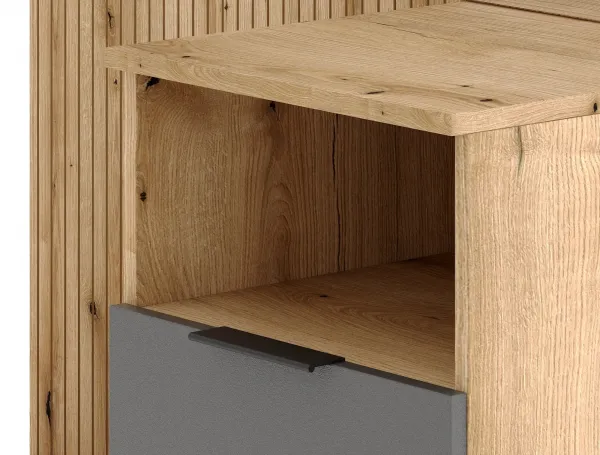 Vivaldi Předsíňová stěna Nordic 100 cm dub Evoke/grafit