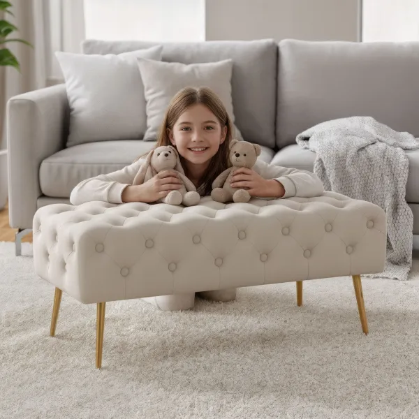 Ak furniture Taburet Monaco béžový