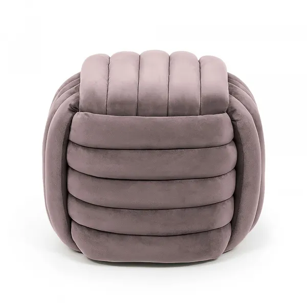 Ak furniture Taburet Nilo tmavě růžový
