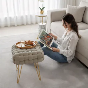 Ak furniture Taburet Dotty béžový
