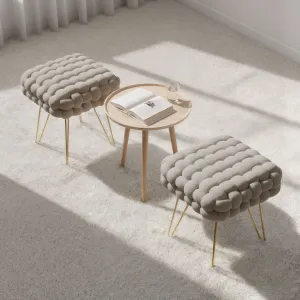 Ak furniture Taburet Dotty béžový