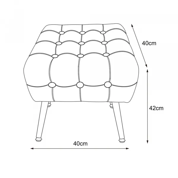 Ak furniture Taburet Quadra béžový