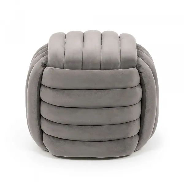 Ak furniture Taburet Nilo světle šedý