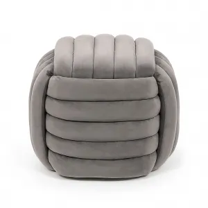 Ak furniture Taburet Nilo světle šedý