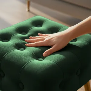 Ak furniture Taburet Quadra lahvově zelený