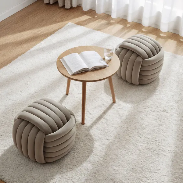 Ak furniture Taburet Nilo béžový