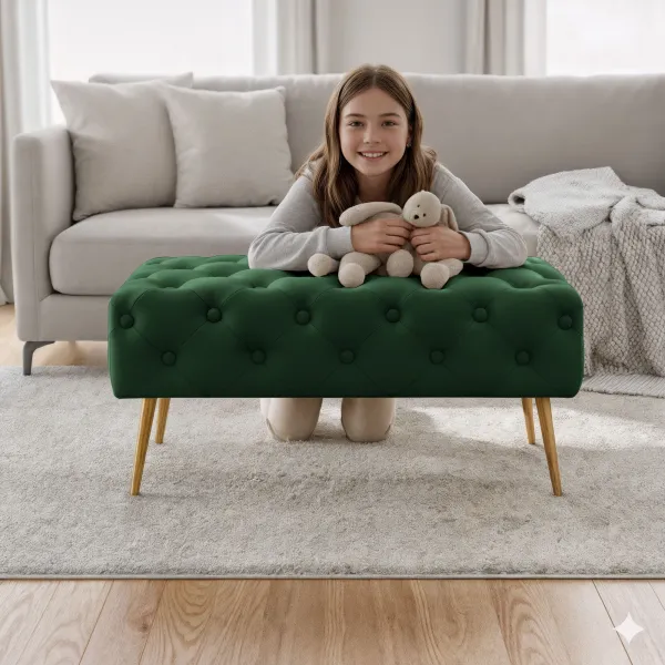 Ak furniture Taburet Madrid zelený