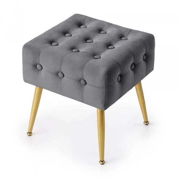 Ak furniture Taburet Quadra grafitový