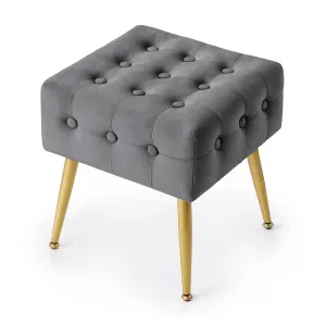 Ak furniture Taburet Quadra grafitový