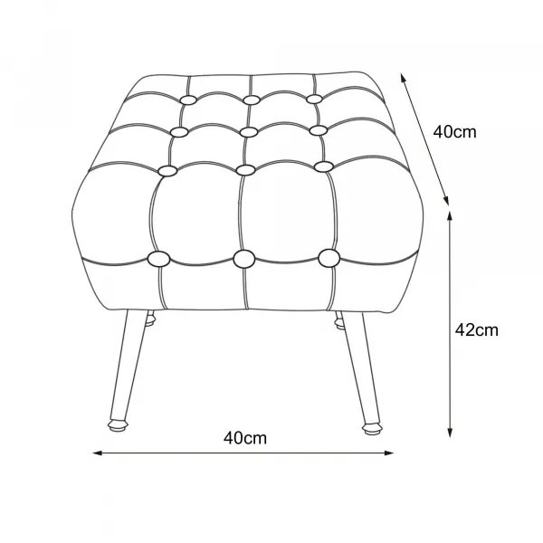 Ak furniture Taburet Quadra grafitový
